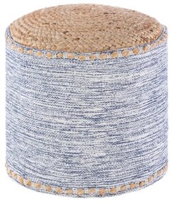 KNIT ΠΟΥΦ ΜΠΛΕ ΑΝΟΙΧΤΟ ΦΥΣΙΚΟ D40xH40cm - 16-0564 - 16-0564