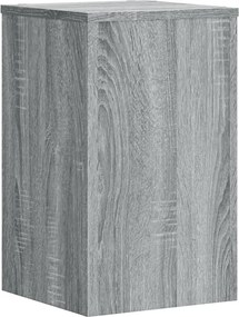 vidaXL Βάσεις Φυτών 2 Τεμ. Γκρι Sonoma 30x30x50 εκ. Επεξεργασμένο Ξύλο