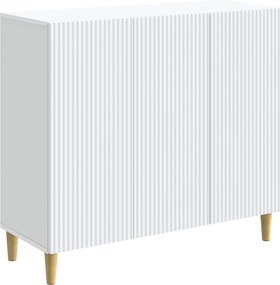 vidaXL Πλαϊνό γραφείο Λευκό 89 x 34,5 x 80 εκ Επεξεργασμένο Ξύλο