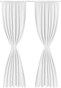 vidaXL Κουρτίνες Συσκότισης Δύο Στρωμάτων 2 τεμ. Λευκές 140 x 245 εκ.