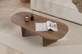 Τραπεζάκι Σαλονιού Καρυδιά OVALIS 130x65x40