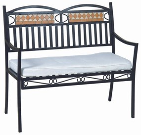 Καναπές 2 Θέσεων BS068-010 123X57X89cm Black-Brown Διθέσιος