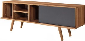 Έπιπλο Τηλεόρασης Καρυδί / Ανθρακί DABAS 130x35x18