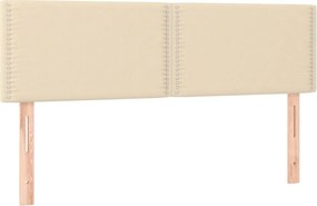 vidaXL Κεφαλάρια Κρεμ Ύφασμα 144x5x78/88 εκ.