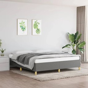 vidaXL Πλαίσιο Κρεβατιού Boxspring Σκούρο Γκρι 180x200 εκ. Υφασμάτινο