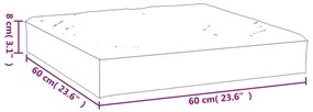 Μαξιλάρια Παλέτας Αν. Μπλε 60 x 60 x 8 εκ. από Ύφασμα Oxford - Μπλε