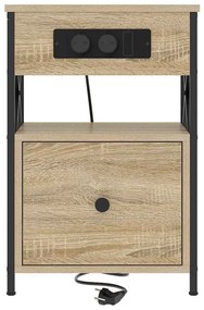 vidaXL Κομοδίνο Sonoma Δρυς 40 x 31 x 60 εκ. Επεξεργασμένο ξύλο