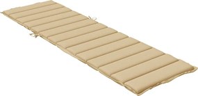 vidaXL Μαξιλάρι Ξαπλώστρας Μπεζ Μελανζέ 200x70x4 εκ. Ύφασμα