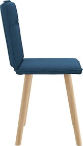 vidaXL Καρέκλες Τραπεζαρίας 2 τεμ. Μπλε Υφασμάτινες
