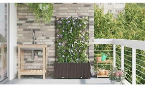 vidaXL Ζαρντινιέρες κήπου Καφέ 80 x 40 x 142 cm Ατσάλι