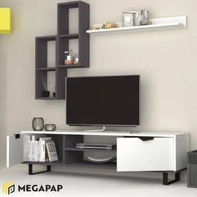 Σύνθεση τηλεόρασης Lonsa Megapap χρώμα λευκό 160x35x40εκ.