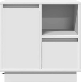 vidaXL Κομοδίνο Λευκό 50 x 34,5 x 50 εκ. Επεξεργασμένο ξύλο
