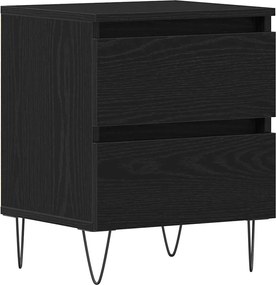 vidaXL Κομοδίνο Μαύρη δρυς 40 x 35 x 50 εκ. Επεξεργασμένο ξύλο
