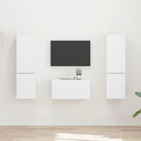 vidaXL Σετ επίπλου τηλεόρασης 5 pcs Λευκό Επεξεργασμένο ξύλο