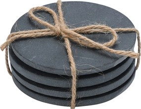 ESTIA ΣΟΥΒΕΡ ΣΤΡΟΓΓΥΛΑ ΣΧΙΣΤΟΛΙΘΟΥ 10cm ΣΕΤ 4 ΤΕΜ.