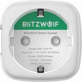 Blitzwolf Έξυπνη πρίζα BW-SHP15, ZigBee, 3680W (Λευκό)