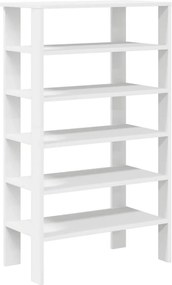 vidaXL Παπουτσοθήκη Λευκή 61x32x105 εκ. από Επεξεργασμένο Ξύλο