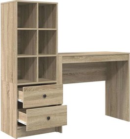 vidaXL Γραφείο με συρτάρι 2 pcs Δρύς Sonoma