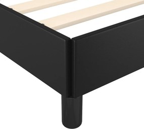 vidaXL Σκελετός Κρεβατιού Χωρίς Στρώμα Μαύρο 120x190 εκ.Συνθ. Δέρμα