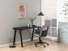 Καρέκλα γραφείου Oakland 322, Σκούρο γκρι, 91x58x58cm, 9 kg, Με ρόδες, Με μπράτσα, Μηχανισμός καρέκλας: Economic | Epipla1.gr