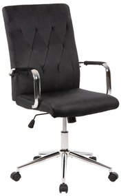 ΚΑΡΕΚΛΑ ΓΡΑΦΕΙΟΥ JOSEF HM1181.04 ΜΑΥΡΟ ΒΕΛΟΥΔΟ-INOX ΒΑΣΗ 58x61x105-113Yεκ.