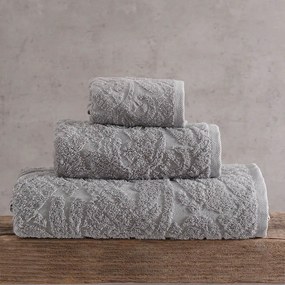 Πετσέτες Imani Σε Κουτί (Σετ 3τμχ) Grey Ρυθμός Σετ Πετσέτες 70x140cm 100% Πενιέ Βαμβάκι