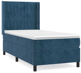 ΚΡΕΒΑΤΙ BOXSPRING ΜΕ ΣΤΡΩΜΑ ΣΚΟΥΡΟ ΜΠΛΕ 100X200 ΕΚ. ΒΕΛΟΥΔΙΝΟ 3132787