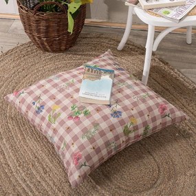 Μαξιλαροθήκη Διακοσμητική Parrillia 06 Pink Teoran 65Χ65 Cotton-Polyester