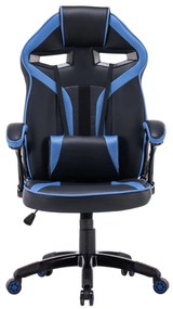 Καρέκλα gaming Mandeville 231, Μαύρο, Μπλε, 120x66x67cm, 17 kg, Με ρόδες, Με μπράτσα, Μηχανισμός καρέκλας: Κλίση | Epipla1.gr