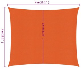 ΠΑΝΙ ΣΚΙΑΣΗΣ ΤΕΤΡΑΓΩΝΟ ΠΟΡΤΟΚΑΛΙ 4 X 4 Μ. 160 ΓΡ./Μ² ΑΠΟ HDPE 311661