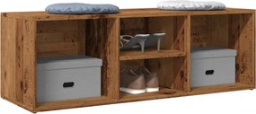 vidaXL Πάγκος Αποθήκευσης Παπουτσιών 105x35x35 εκ. Επεξ. Ξύλο