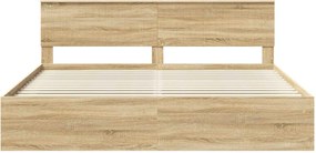 vidaXL Σκελετός Κρεβατιού Sonoma Δρυς 200 x 200 cm