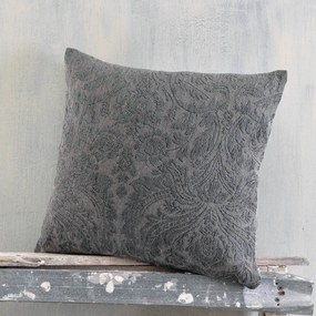 Μαξιλαροθήκη Διακοσμητική Vilano Dark Grey Ρυθμός 40Χ40 Chenille,Cotton,Polyester