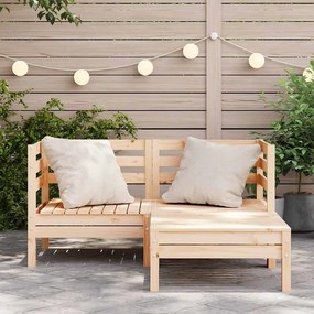vidaXL Corner Sofa 2-θέσιο Solid pine wood Natural Pine 2-Seater