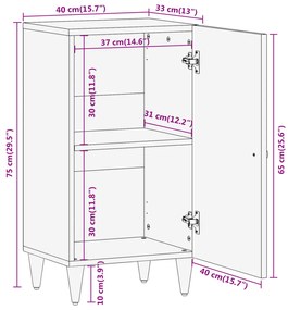 ΒΟΗΘΗΤΙΚΟ ΝΤΟΥΛΑΠΙ 40 X 33 X 75 ΕΚ. ΑΠΟ ΜΑΣΙΦ ΞΥΛΟ ΜΑΝΓΚΟ 358272