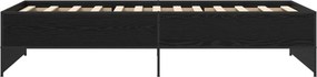 vidaXL Σκελετός Κρεβατιού Μαύρη Δρυς 80 x 200 cm Επεξεργασμένο Ξύλο