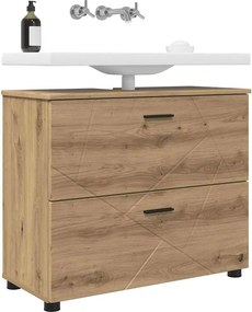 vidaXL Ντουλάπι Μπάνιου με συρτάρι Artisan Oak 76,5 x 35 x 64 εκ