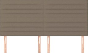 vidaXL Κεφαλάρι Κρεβατιού Μπεζ 180x5x118/128 εκ. Ύφασμα