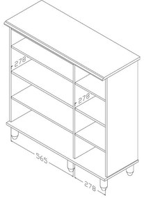 Παπουτσοθήκη-ντουλάπι SANTO 16  ζεύγων χρώμα sonoma 89,5x34,5x91,5εκ 89.5x34.5x91.5 εκ.