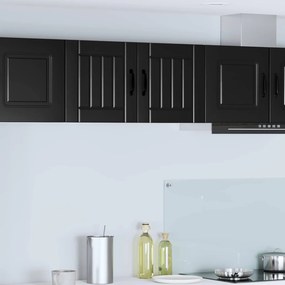vidaXL Ντουλάπα Τοίχου LUCCA 2 τμχ. Μαύρο Επεξεργασμένο Ξύλο