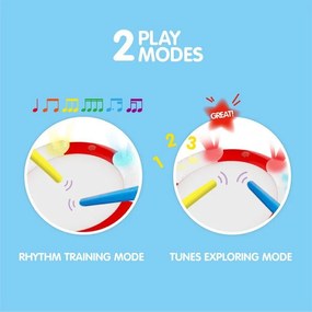 Ξύλινο Τύμπανο Hape "Learn With Lights Drum"