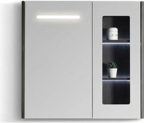 Martin Lavare 60 Led Grey - Καθρέπτης μπάνιου με ντουλάπι (53x12x70)