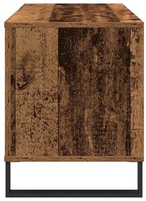 vidaXL Ντουλάπι δίσκων βινυλίου με ράφι Παλαιό ξύλο 100 x 38 x 48 εκ.