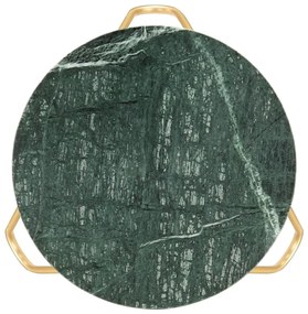 Τραπεζάκι Σαλονιού Πράσινο 40x40x40 εκ. Πέτρα με Μαρμάρινη Υφή - Πράσινο
