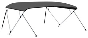 vidaXL Τέντα Σκάφους με 4 Αψίδες Ανθρακί 243x(230-244)x137  εκ.