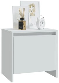 vidaXL Κομοδίνο Λευκό 45 x 34 x 44,5 εκ. από Μοριοσανίδα