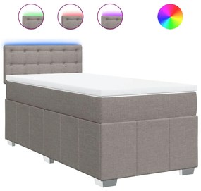 ΚΡΕΒΑΤΙ BOXSPRING ΜΕ ΣΤΡΩΜΑ TAUPE 80X200 ΕΚ. ΥΦΑΣΜΑΤΙΝΟ 3289213