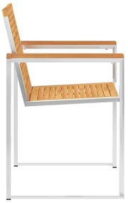 vidaXL Καρέκλες Κήπου 8 τεμάχια από Μασίφ Ξύλο Teak με Μαξιλάρια