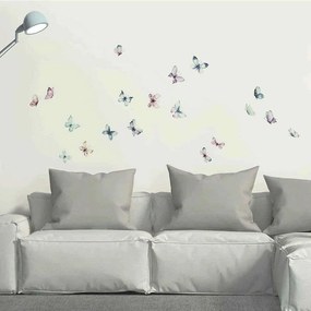 Αυτοκόλλητα Τοίχου Βινυλίου Watercolour Butterflies 54117 72x58cm Multi Ango