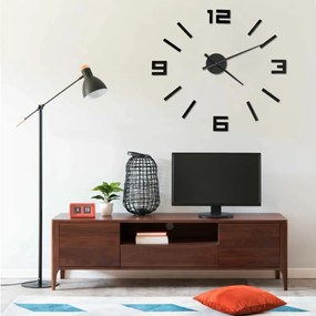 vidaXL 325156  3D Wall Clock Modern Design Black 100 cm XXL